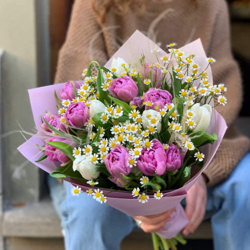 Букет «Привіт, тюльпашки!»