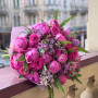Exquisite bright bouquet with Dinner Plate peonies «Mavka in Love»