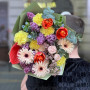 Яскравий кольоровий букет «Весняний вітраж»