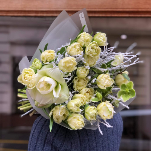 Світлий букет у лаймовому кольорі «Свіжий цитрус»