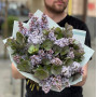 Mysterious fragrant bouquet of lilacs and helleborus «Secret of the Moon»