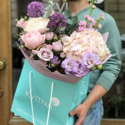 Пастельный романтический букет «Вечер в Провансе»