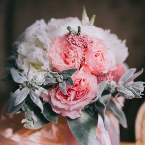 Wedding bouquet of peonies - Lush peony