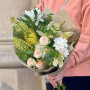 Pastel bouquet with eremurus and spray roses «Fantastic mood»