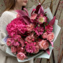 Яскравий рожевий букет «Полуничний щербет»