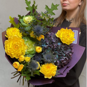 Контрастний осінній букет «Полярне сонце»