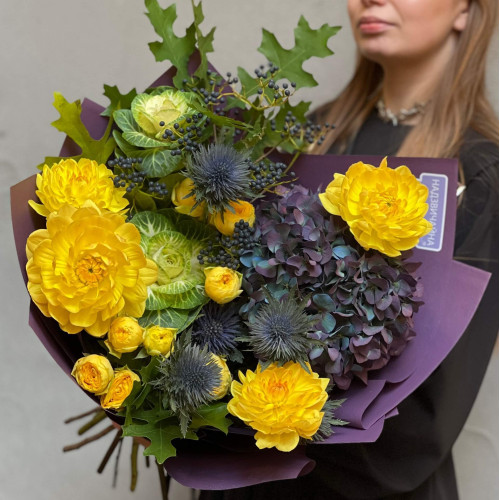 Контрастний осінній букет «Полярне сонце»