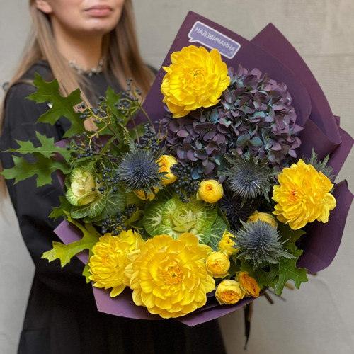 Контрастний осінній букет «Полярне сонце»