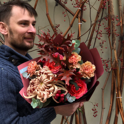 Цікавий осінній букет «Бронзова нотка»