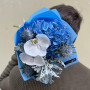 Snowy bouquet in blue shades «Winter Night»