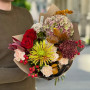 Осенний букет с хризантемой «Тёплый октябрь»