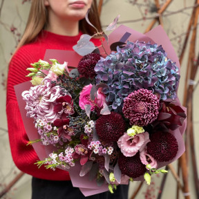 Фактурний букет у насичених відтінках «Фіолетова насолода»