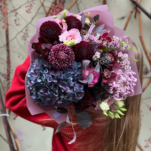 Фактурний букет у насичених відтінках «Фіолетова насолода»