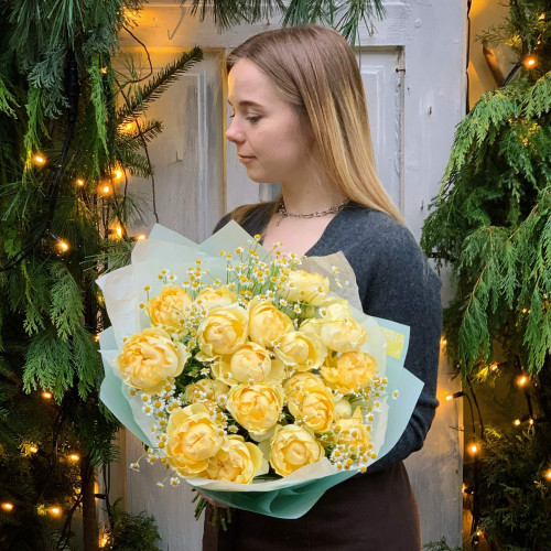 Букет «Піоновидне лімончело»