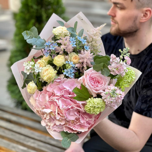 Букет «Розовый велюр»