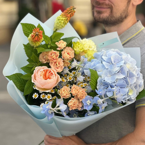 Букет «Персиковий туман»