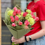 Теплий букет з тюльпанами «Весняні корали»