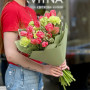 Теплий букет з тюльпанами «Весняні корали»