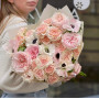 Пухкий букет у пастельних тонах «Цукрова пелюсточка»
