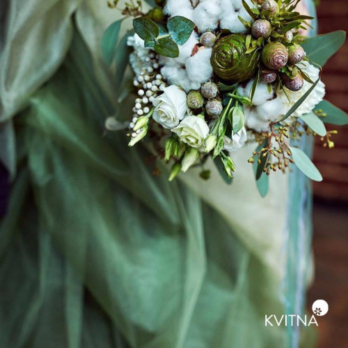 Весільний букет з екзотикою