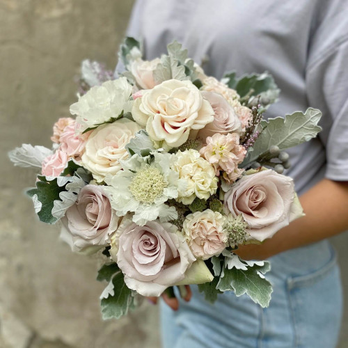 Весільний букет «Мереживна фата»