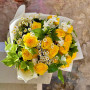 Сонячний букет з трояндами «Сонечко для Христини»