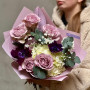 Ніжний букет з трояндами Memory Lane та анемонами «Аметисти для Юлії»