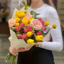 Bright bouquet with peony roses «Romantic Mood»