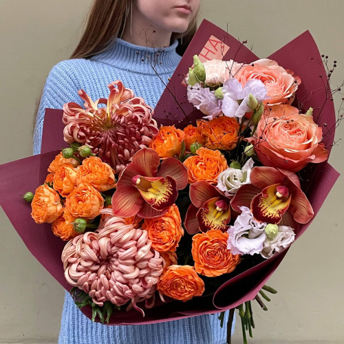 Bouquet «Incendiary orange»