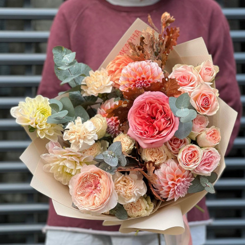 Букет «Рожево-персиковий»