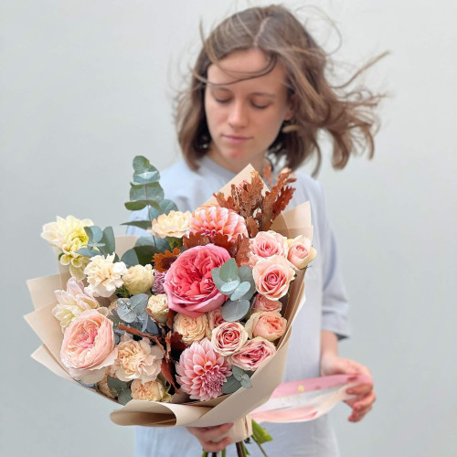 Букет «Рожево-персиковий»