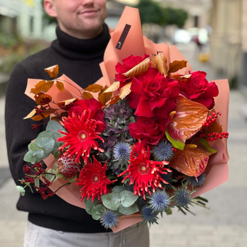 Букет «Багряна зустріч»