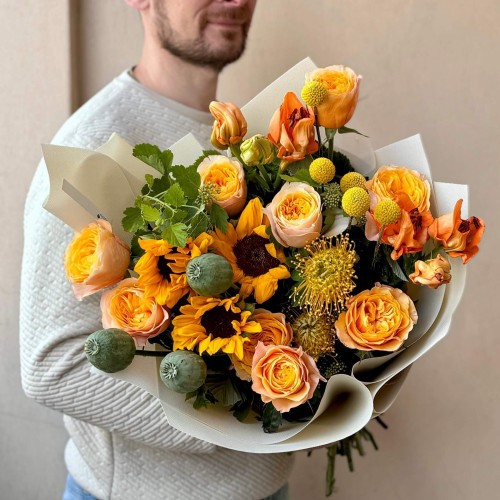 Яскравий букет з соняшниками «Сила сонця»