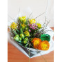 Весняний букет з сонячними ранункулюсами та тюльпанами «Ось і весна»