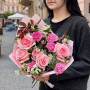 Ніжний букет із запашною трояндою Pink O’Hara «Рідний аромат»