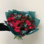 Red bouquet of peony roses Red Piano