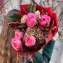 Яскравий букет із півоніями «Коралова осінь»