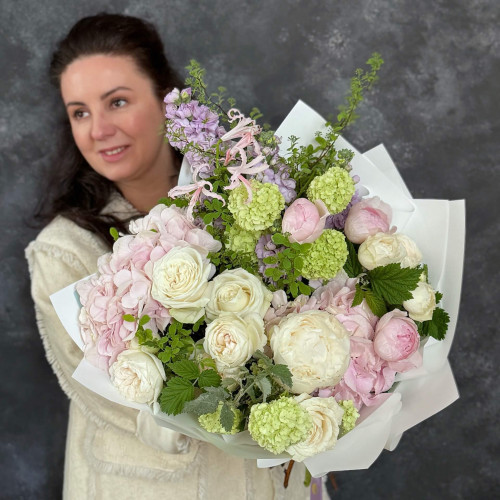 Пастельний витончений букет «Мамина ніжність»