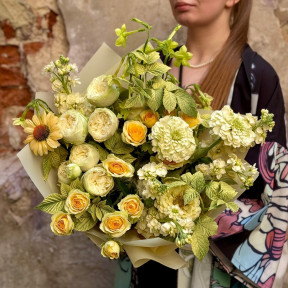 Теплий букет в польовому стилі «Світлячок»