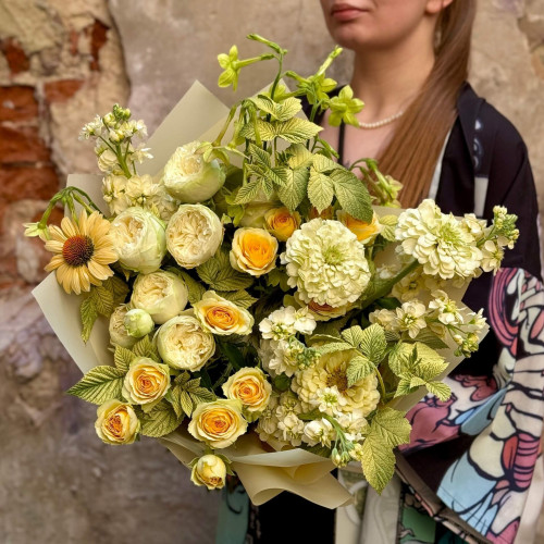 Теплий букет в польовому стилі «Світлячок»