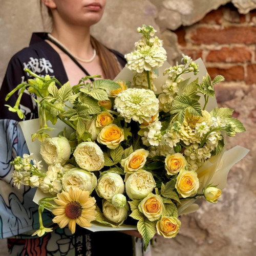 Теплий букет в польовому стилі «Світлячок»