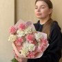 Bouquet of 27 delicate dianthus «Fluffy Meringue»