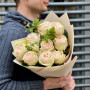 11 Garden Spirit roses in a bouquet «Pearl of the Earth»