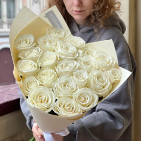 Букет з 21 троянди «Playa Blanca»