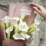 Delicate bouquet of 15 white callas