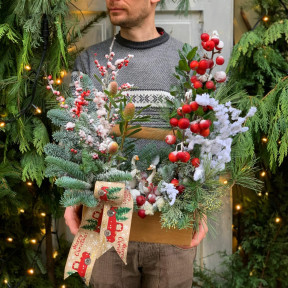 Різдвяна композиція «Веселі гуси»