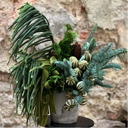 Різдвяна композиція з натуральним декором «Дикий цитрус»