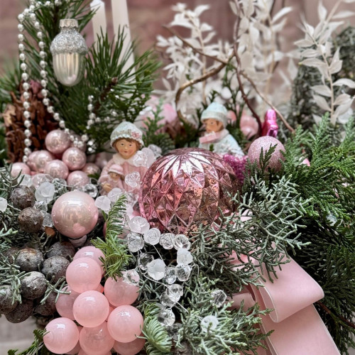 Святкова композиція із хвої «Кай і Герда»