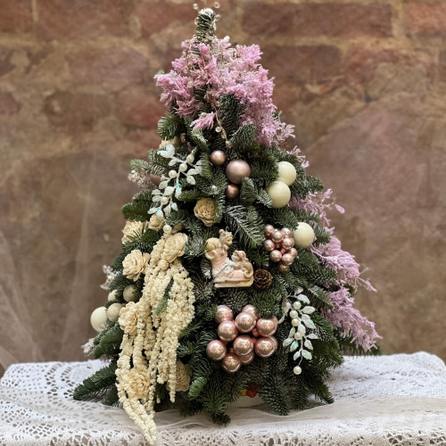 Різдвяна ялиночка у ніжних відтінках «Святкова зефірка»