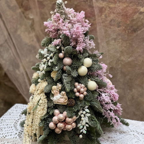Різдвяна ялиночка у ніжних відтінках «Святкова зефірка»
